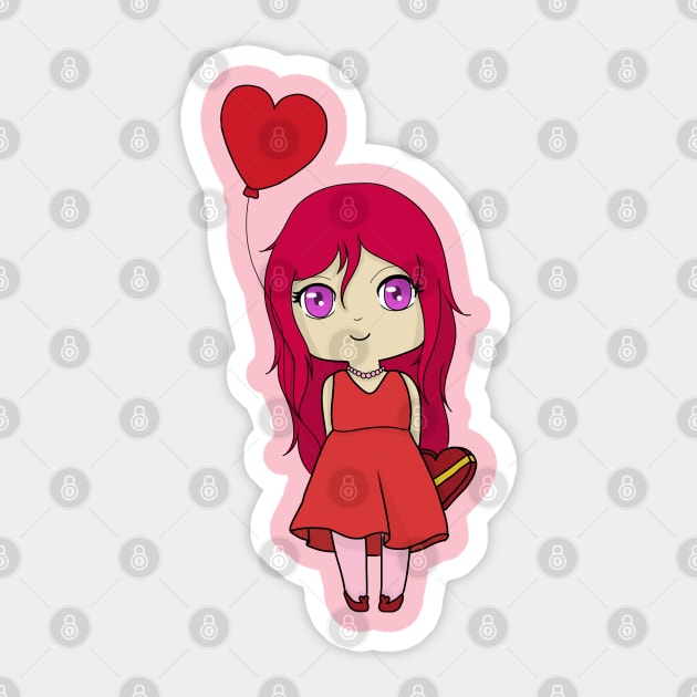 chibi valentine day gacha girl Sticker by LillyTheChibi